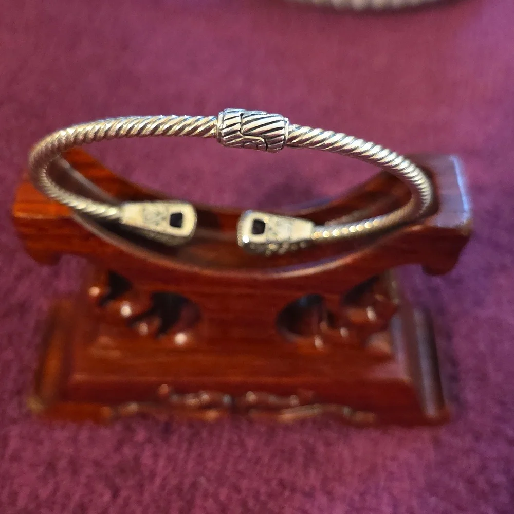 925  Silver and Blue ZIRCONIA  Women's Bracelet - Picture 4 of 4